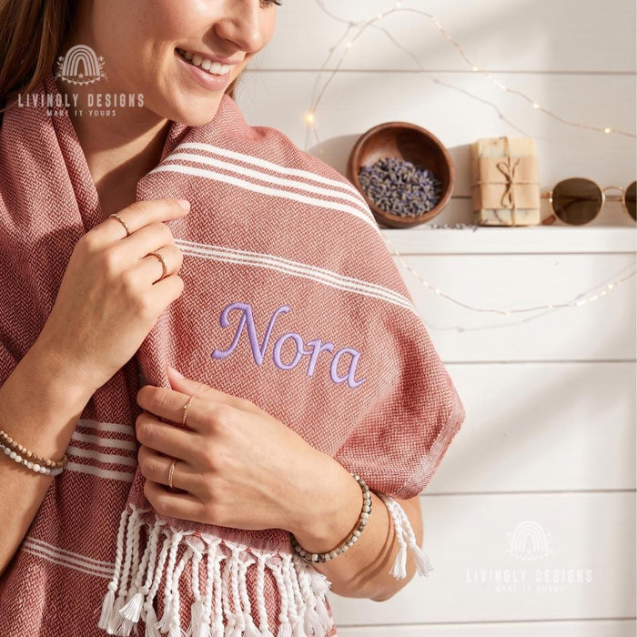 Personalized Turkish Beach Towel