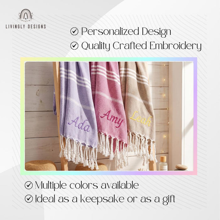 Personalized Turkish Beach Towel