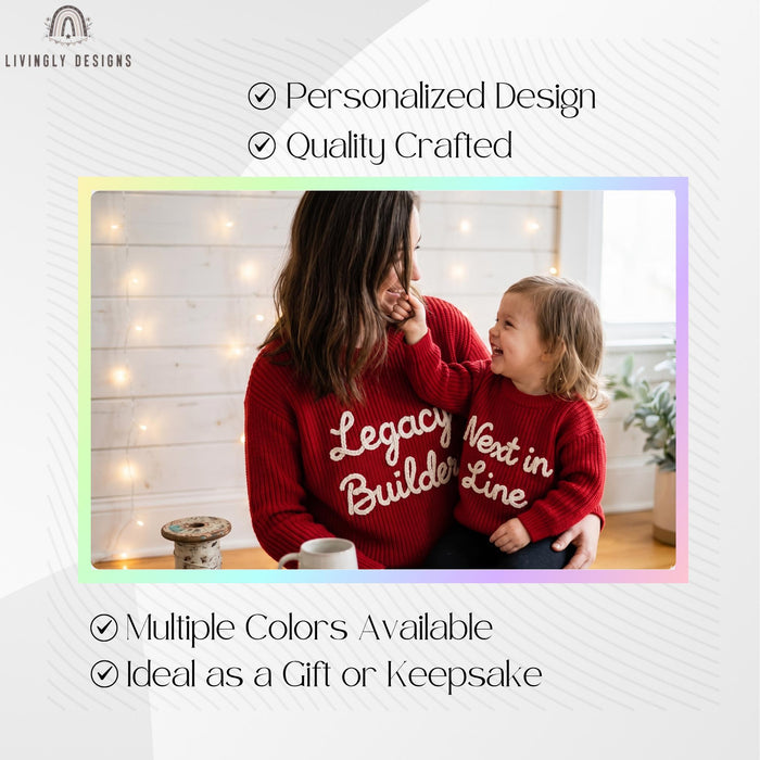 Custom Embroidered Legacy Builder Sweaters | Matching Family & Couple Sweatshirts