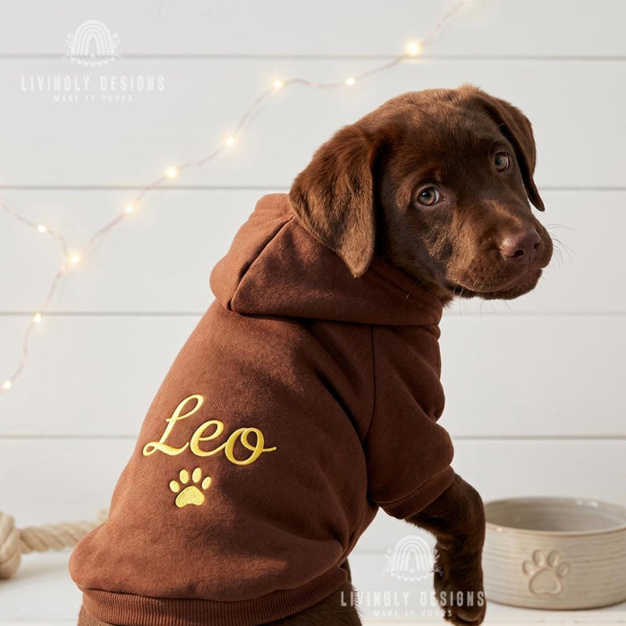 Personalized Name Dog/Pet Sweatshirt Embroidered Winter Pet Hoodie