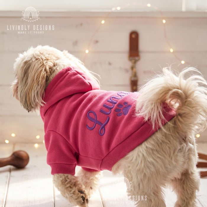 Personalized Name Dog/Pet Sweatshirt Embroidered Winter Pet Hoodie