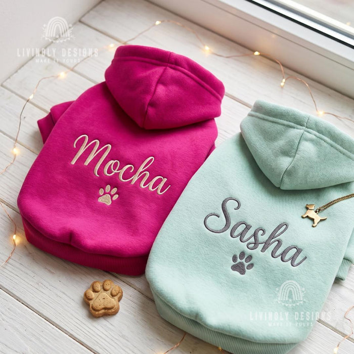 Personalized Name Dog/Pet Sweatshirt Embroidered Winter Pet Hoodie