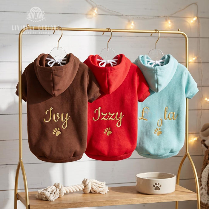 Personalized Name Dog/Pet Sweatshirt Embroidered Winter Pet Hoodie