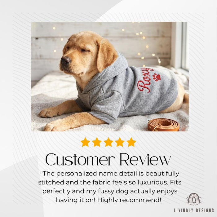 Personalized Name Dog/Pet Sweatshirt Embroidered Winter Pet Hoodie
