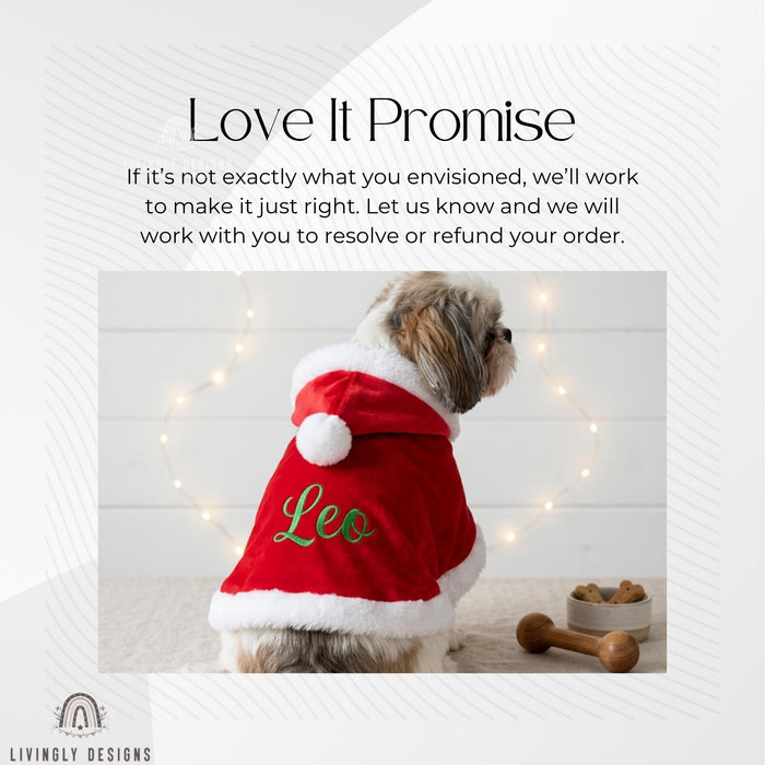 Custom Name Reindeer Pet Cloak, Cozy Christmas Hooded Cape for Dogs and Cats