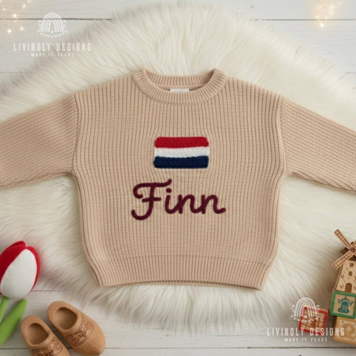Personalized Netherlands Flag Matching Family Sweaters Parent and Child Matching Outfit