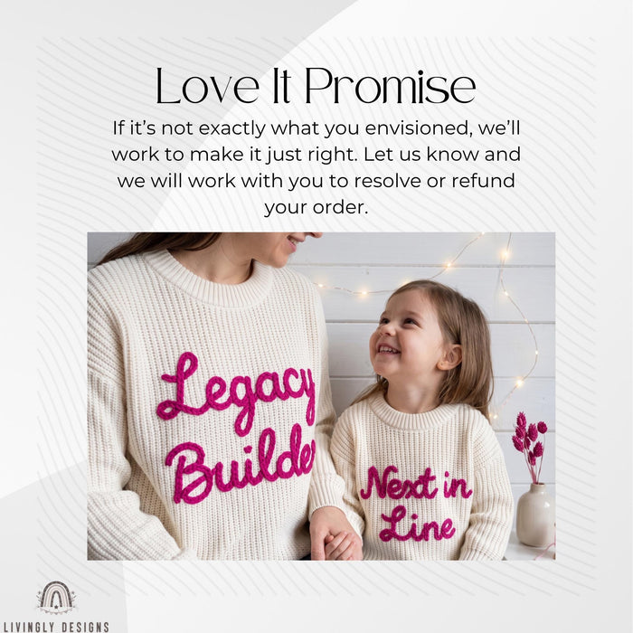 Custom Embroidered Legacy Builder Sweaters | Matching Family & Couple Sweatshirts