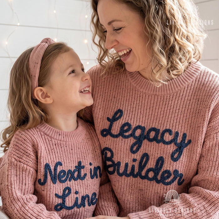 Custom Embroidered Legacy Builder Sweaters | Matching Family & Couple Sweatshirts