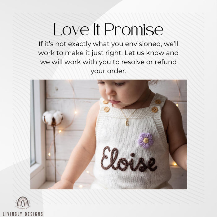 Personalized Baby Knit Romper | Strappy Baby Bubble Romper Outfit