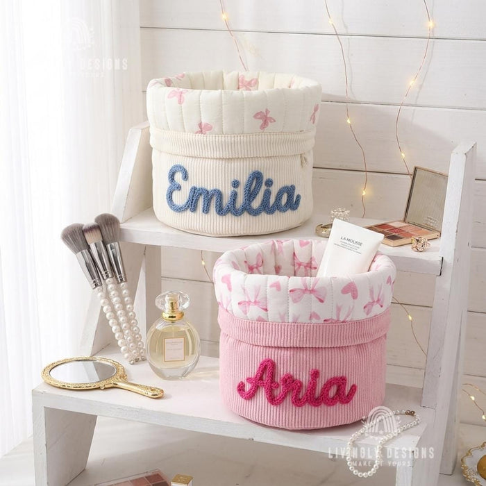 Custom Cosmetic Bag: Large Capacity Cylindrical Makeup Organizer