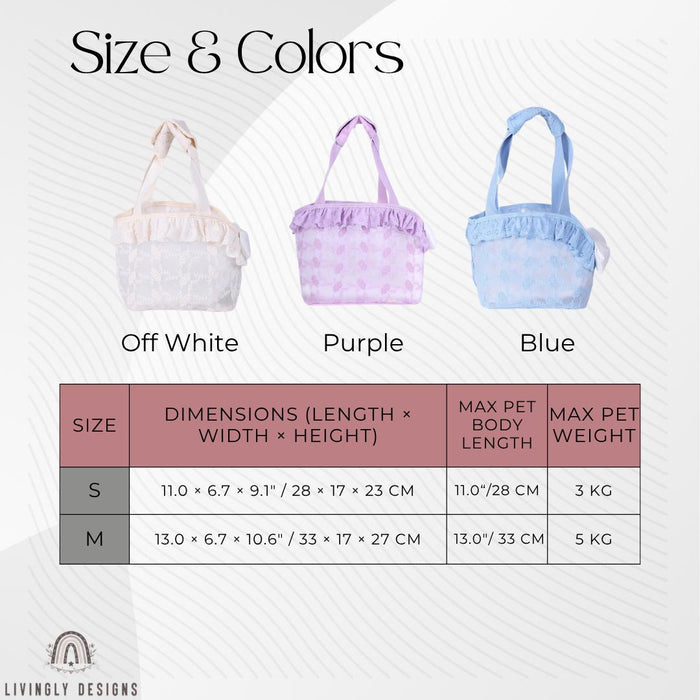 Custom Embroidered Name Cat Carrier Bag: Shoulder, Handheld & Crossbody Portable Tote