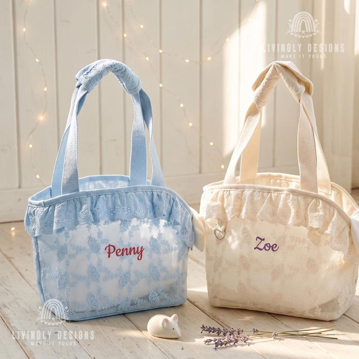 Custom Embroidered Name Cat Carrier Bag: Shoulder, Handheld & Crossbody Portable Tote