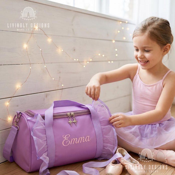 Custom Name Kids Dance Bag | Children's  Ballet & Latin Dance Duffel Bag