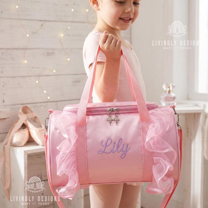 Custom Name Kids Dance Bag | Children's  Ballet & Latin Dance Duffel Bag