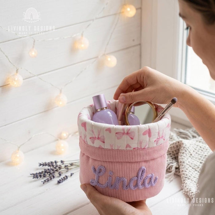 Custom Cosmetic Bag: Large Capacity Cylindrical Makeup Organizer
