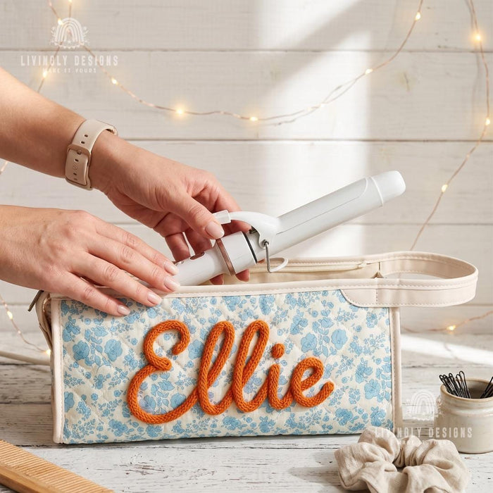 Personalized Portable Hair Dryer & Styling Tool Storage Bag/Travel Organizer