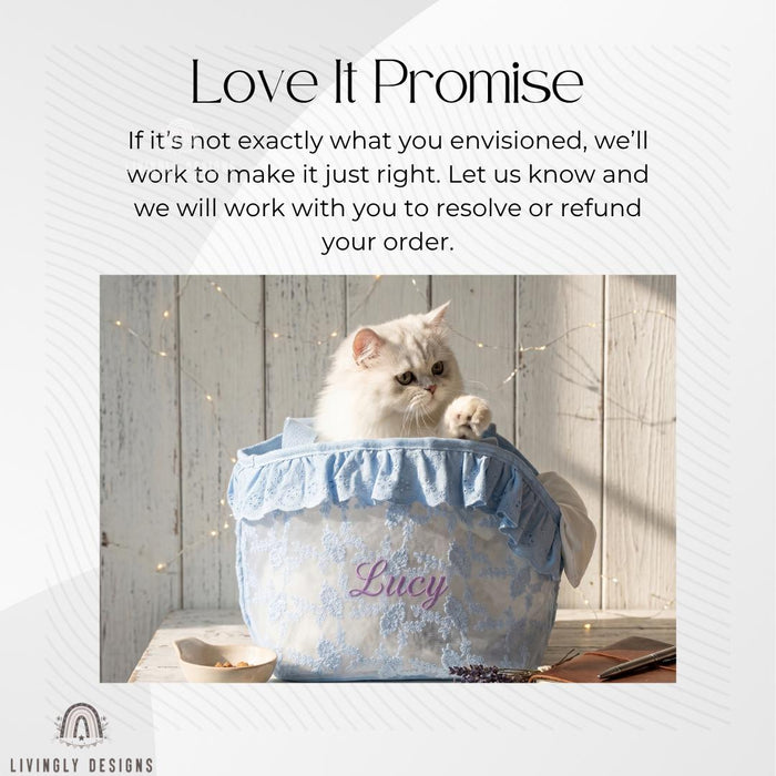 Custom Embroidered Name Cat Carrier Bag: Shoulder, Handheld & Crossbody Portable Tote