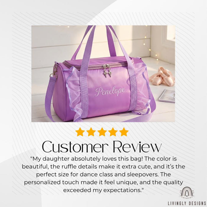 Custom Name Kids Dance Bag | Children's  Ballet & Latin Dance Duffel Bag
