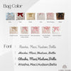 Font chart and color chart
