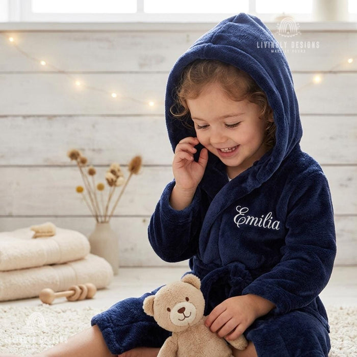 Custom Kids Hooded Robe: Bathrobe for Toddlers & Children