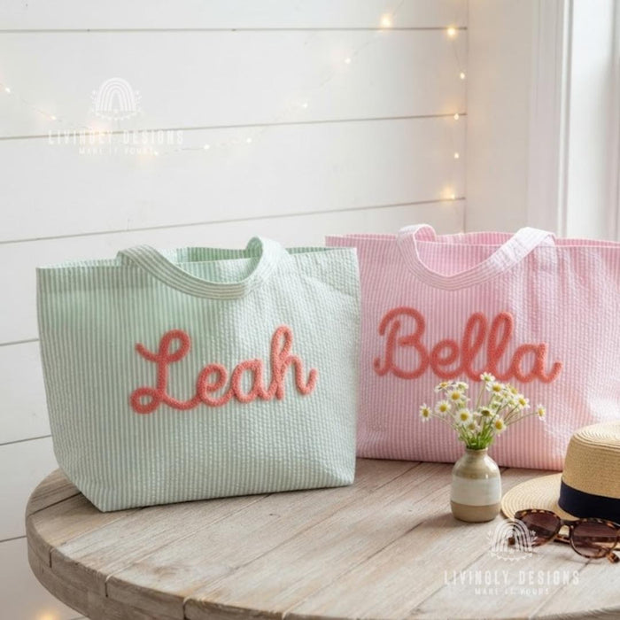 Custom Name Tote Bag - Everyday Shopping Bag , Handbag for Women