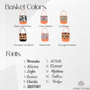 Font chart and color chart