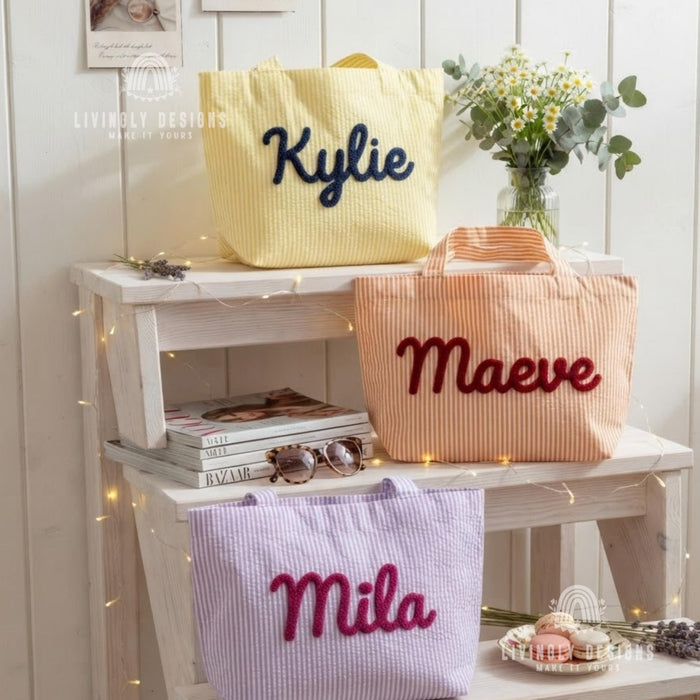 Custom Name Tote Bag - Everyday Shopping Bag , Handbag for Women