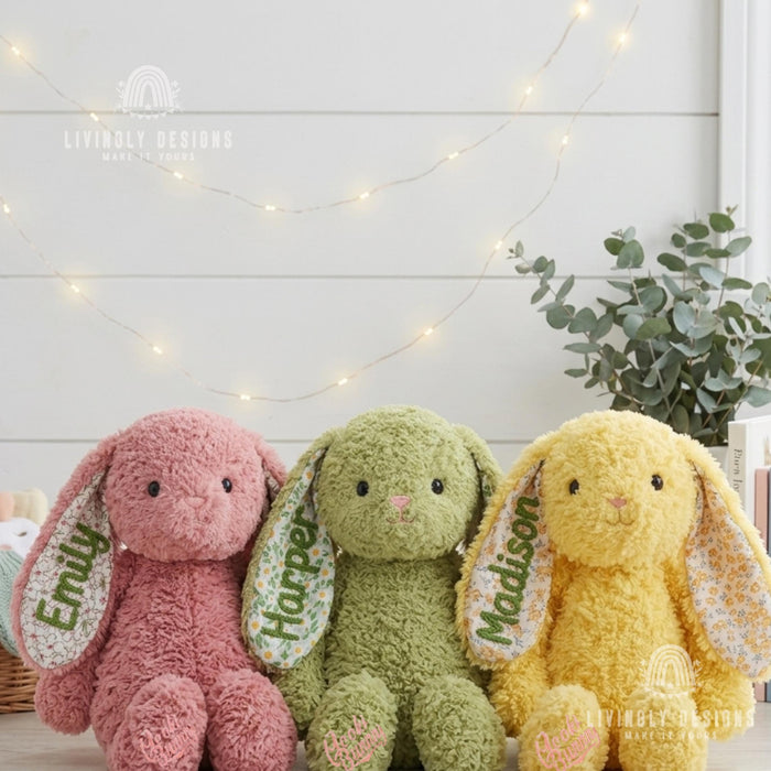 Personalized Bunny Stuffed Animal - Name Plush Rabbit