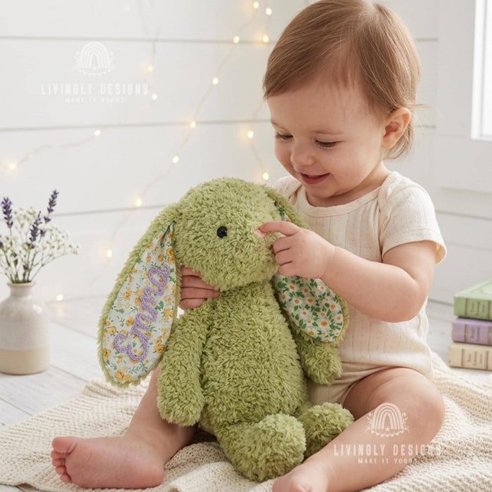 Personalized Bunny Stuffed Animal - Name Plush Rabbit