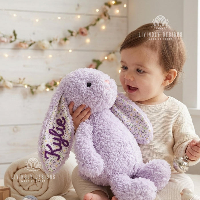 Personalized Bunny Stuffed Animal - Name Plush Rabbit