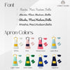 Font chart and color chart