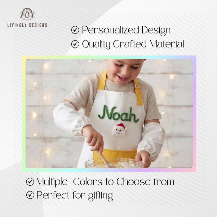 Custom Embroidered Kids Chef Set: Personalized Apron & Hat for Toddlers