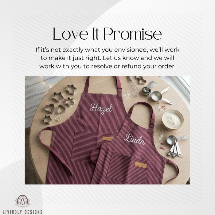 Personalized Mom & Child Apron Set : Matching Family Cooking Aprons