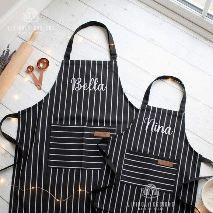 Personalized Mom & Child Apron Set : Matching Family Cooking Aprons