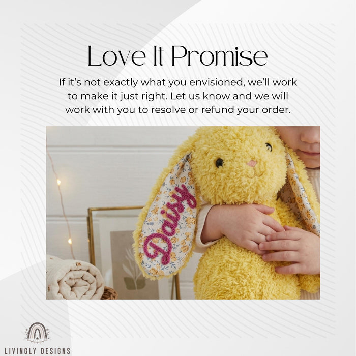 Personalized Bunny Stuffed Animal - Name Plush Rabbit