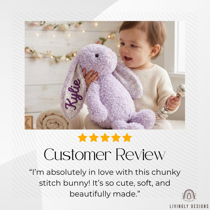 Personalized Bunny Stuffed Animal - Name Plush Rabbit