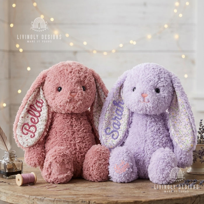 Personalized Bunny Stuffed Animal - Name Plush Rabbit