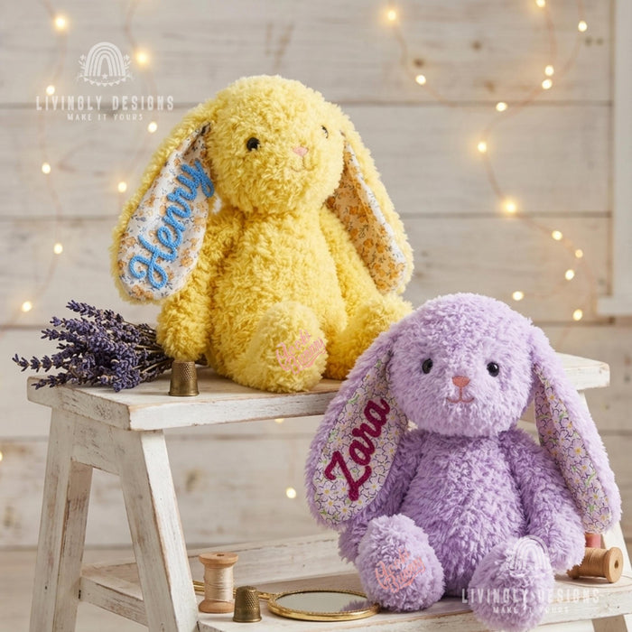 Personalized Bunny Stuffed Animal - Name Plush Rabbit