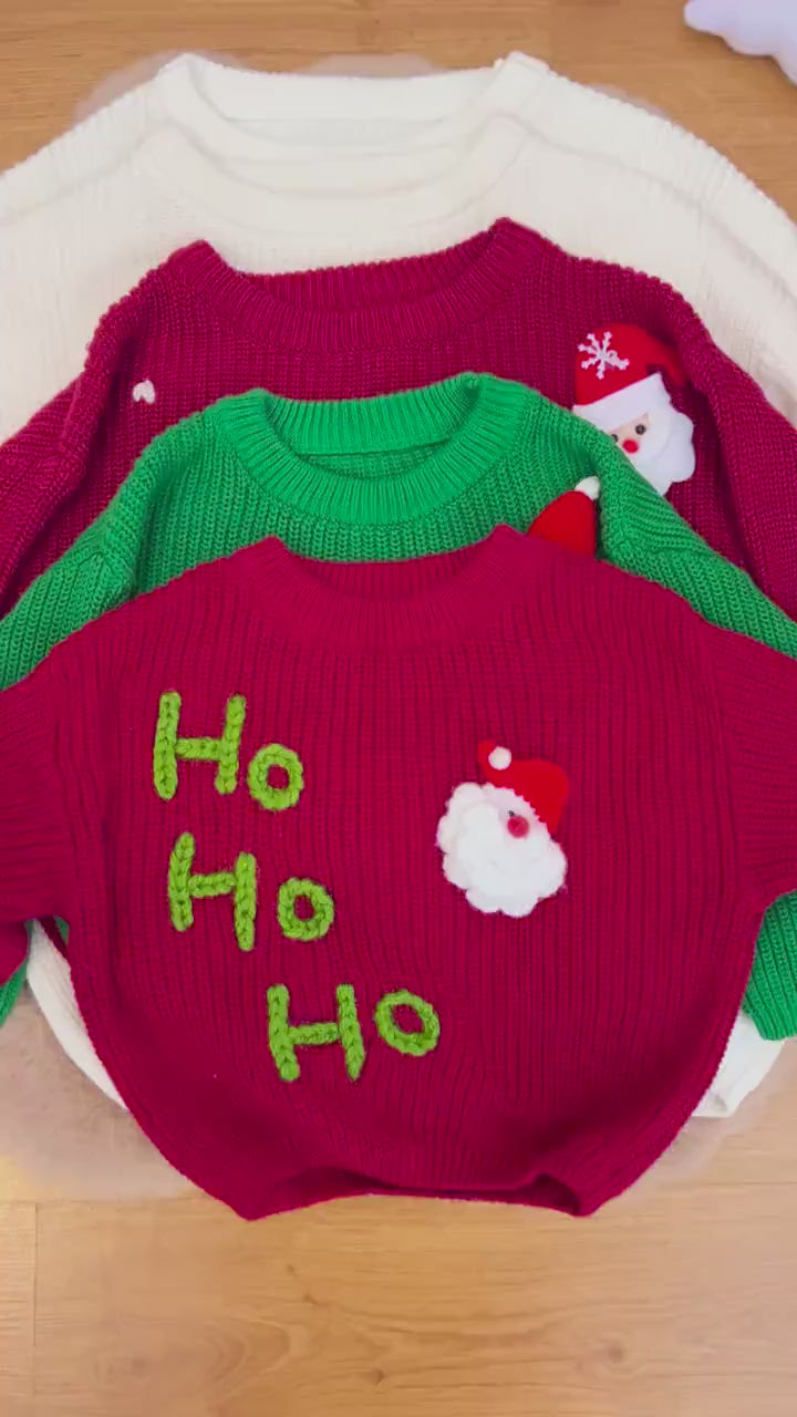 Custom Holiday Baby Sweater | Custom Name Toddler Jumper | Hand-Embroidered Baby Gift | Baby Keepsake | Festive Personalized Baby Outfit